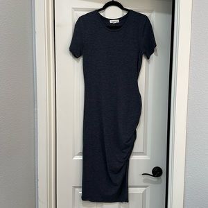 Treasure & Bond Side Ruched Midi Dress, Size M